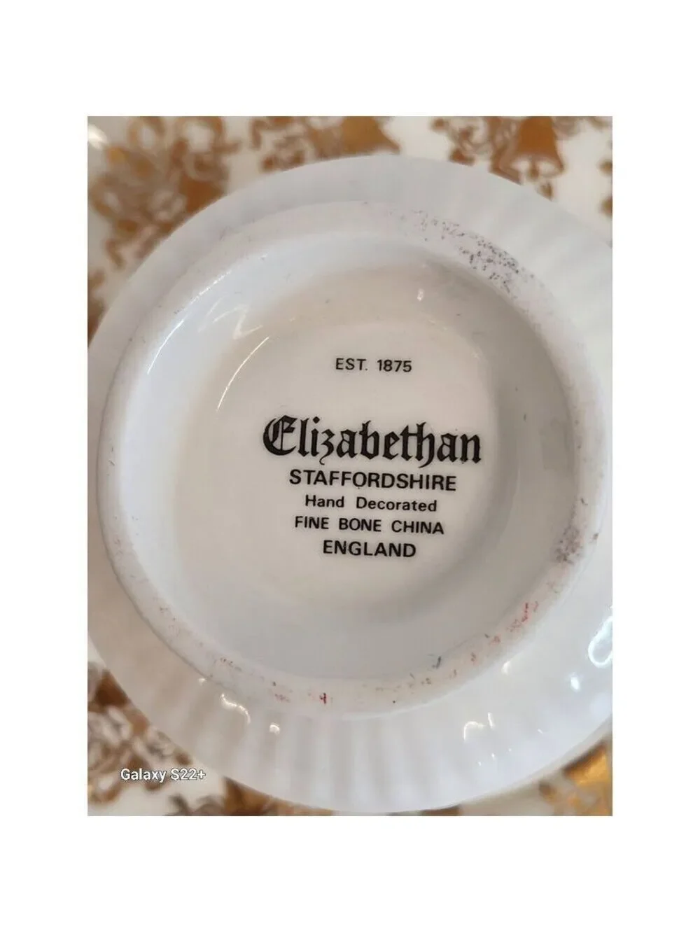 Elizabethan Staffordshire Hand Decorated 50th Anniversary Fine Bone China Tea Cu